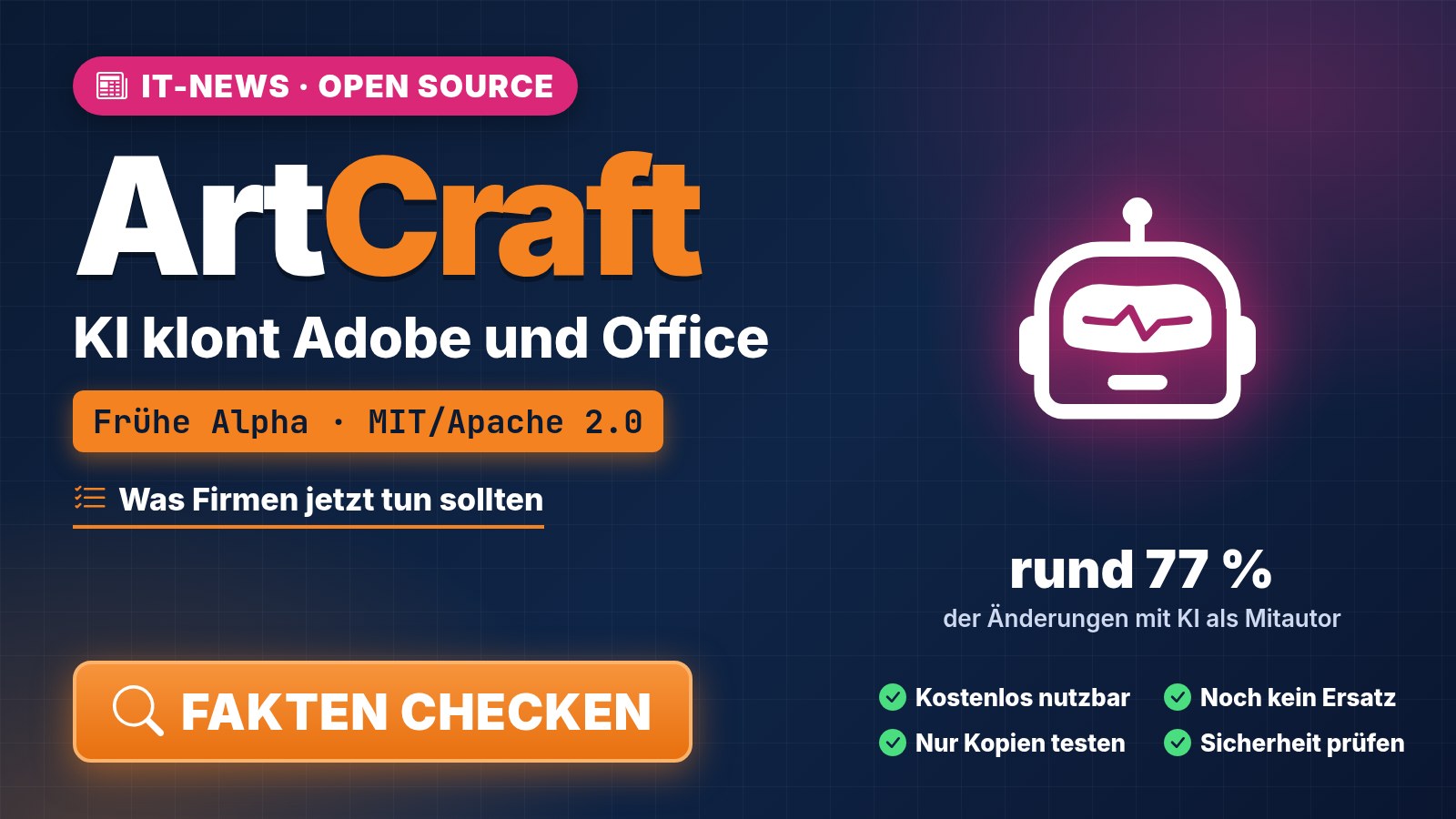 ArtCraft: Mit KI gegen Adobe und Microsoft. Was hinter den Gratis-Klonen steckt