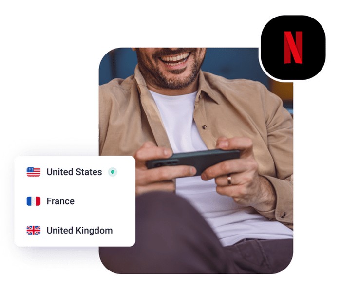 Proton VPN Serverauswahl f&uuml;r Streaming-Dienste mit L&auml;nderflaggen